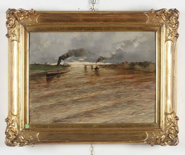 O. Ricciardi Il Tevere a Fiumicino