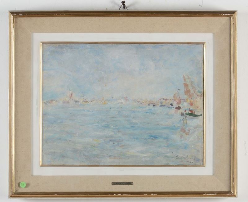 L. Mantovani Venezia dalla laguna  - Asta Arredi dalle dimore degli eredi Ercole Marelli e altre provenienze - Cambi Casa d'Aste