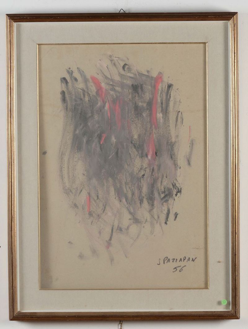 Luigi Spazzapan (1889-1958) Senza titolo, 1956  - Auction Furnishings from the mansions of the Ercole Marelli heirs and other property - Cambi Casa d'Aste