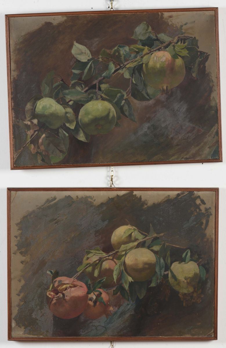 Anonimo del XX secolo Tralci di frutta  - Asta Arredi dalle dimore degli eredi Ercole Marelli e altre provenienze - Cambi Casa d'Aste