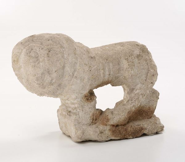 Scultura in pietra scolpita raffigurante leone, XX secolo