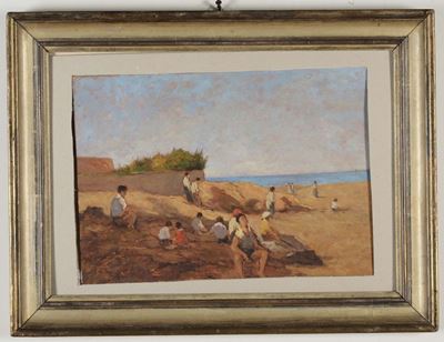 Anonimo del XX Secolofigure sulla Spiaggia