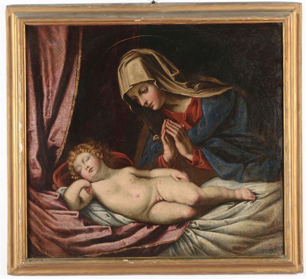 Bottega del Sassoferrato, XVII secolo Madonna con Bambino