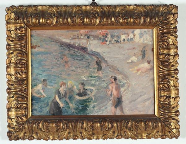 Giuseppe Pennasilico (1906-1984), attribuito a Figure sulla spiaggia