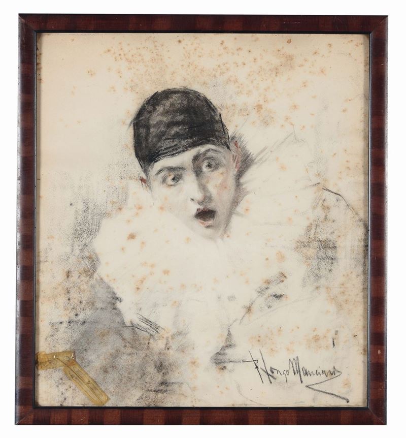 Francesco Longo Mancini (1880-1954) Pierrot  - Auction Furnishings from the mansions of the Ercole Marelli heirs and other property - Cambi Casa d'Aste