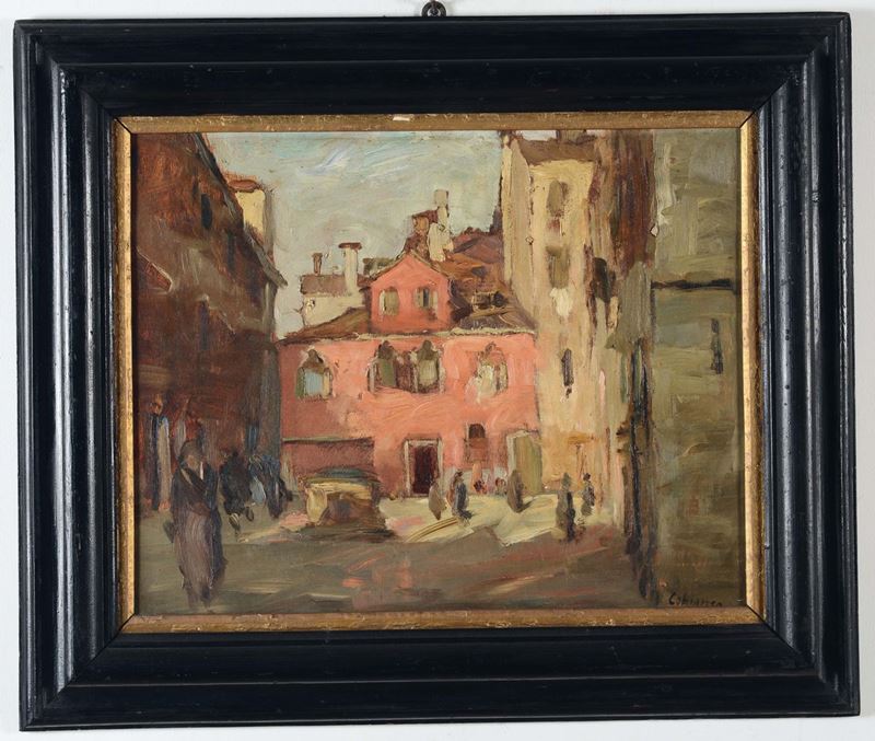 Luigi Cobianco (1893-1967) Campiello veneziano  - Auction Furnishings from the mansions of the Ercole Marelli heirs and other property - Cambi Casa d'Aste