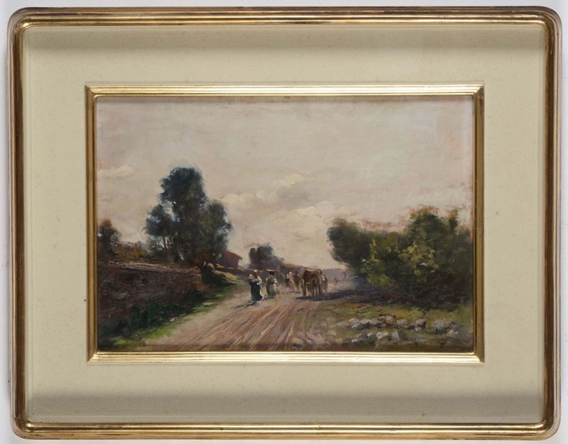 Anonimo del XIX secolo Paesaggio  - Asta Arredi dalle dimore degli eredi Ercole Marelli e altre provenienze - Cambi Casa d'Aste