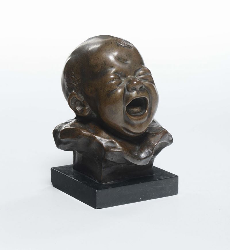 Bernardo Balestrieri (1884-1965), ambito di Testa di bimbo  - Asta Arredi dalle dimore degli eredi Ercole Marelli e altre provenienze - Cambi Casa d'Aste