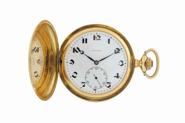 ZENITH, Grand Prix Paris 1900, orologio da tasca, modello savonette,  in oro giallo 18K, cassa No. 276710. Realizzato nel 1920 circa.