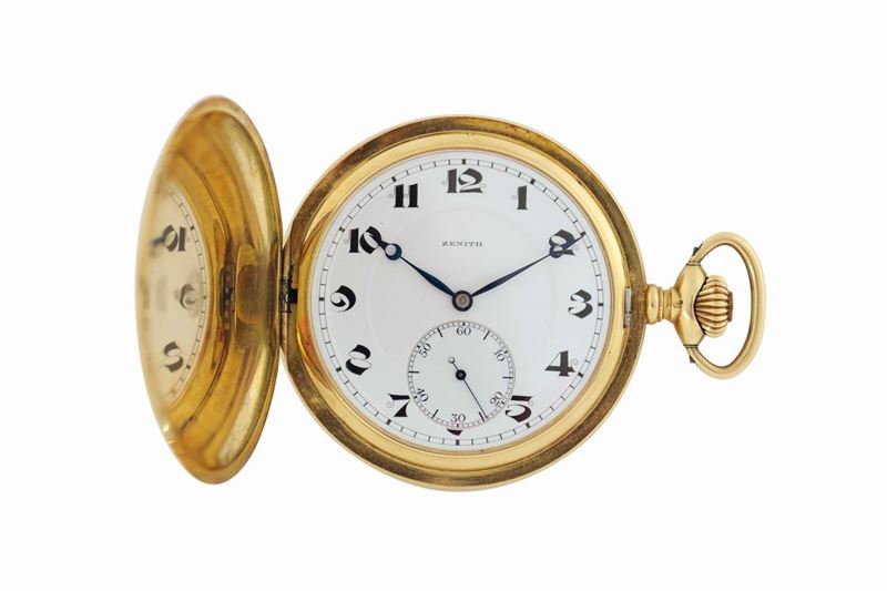 ZENITH, Grand Prix Paris 1900, orologio da tasca, modello savonette,  in oro giallo 18K, cassa No. 276710. Realizzato nel 1920 circa.  - Asta Orologi da Polso e da Tasca - Cambi Casa d'Aste
