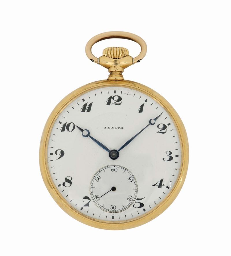 ZENITH,Grand Prix Paris 1900, orologio da tasca, in oro giallo 18K, cassa No. 213760. Realizzato nel 1920 circa.  - Asta Orologi da Polso e da Tasca - Cambi Casa d'Aste