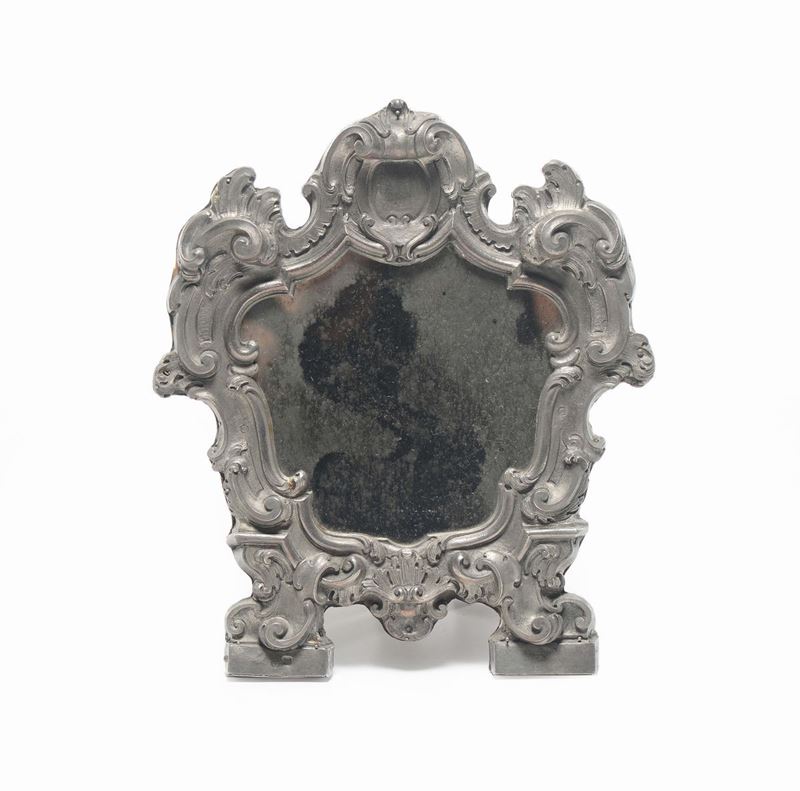 Cartagloria in argento sbalzato, Napoli 1845  - Asta Arredi dalle dimore degli eredi Ercole Marelli e altre provenienze - Cambi Casa d'Aste
