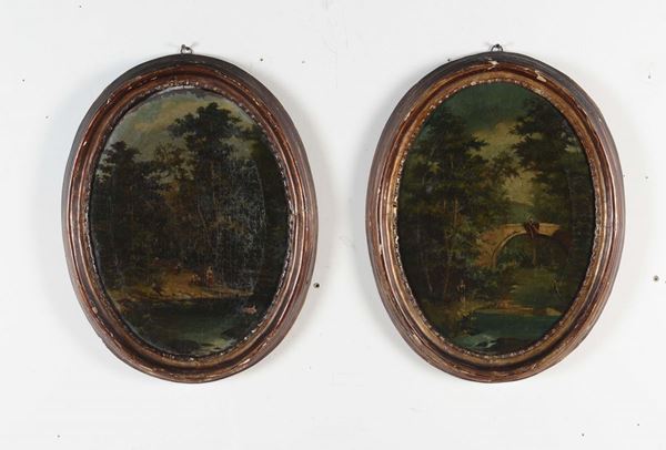 Scuola del XVIII secolo Paesaggi