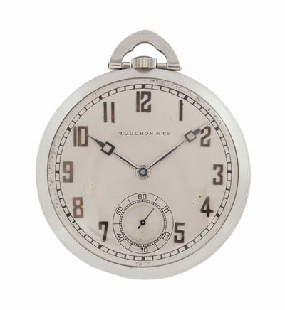 Touchon, Movimento No. 44362, Orologio da Tasca, in Platino. Realizzato nel 1920 Circa.