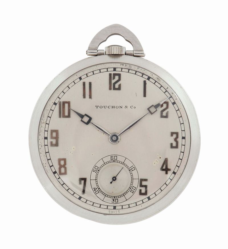 Touchon, platinum keyless pocket watch. Made in the 1920's.  - Auction Watches and Pocket Watches - Cambi Casa d'Aste