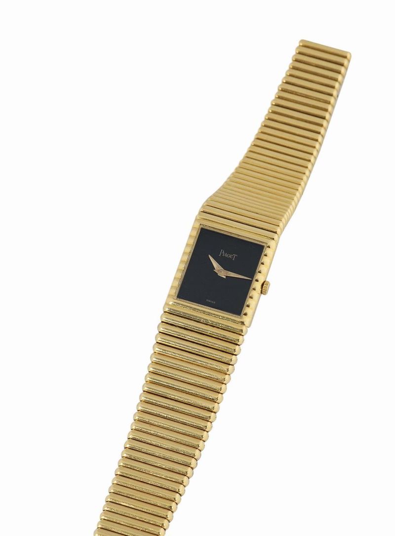 Piaget, Ref. 40810C510, case No. 347655, 18K yellow gold lady's wristwatch with an 18K yellow gold bracelet. Made in the 1990's.  - Auction Watches and Pocket Watches - Cambi Casa d'Aste