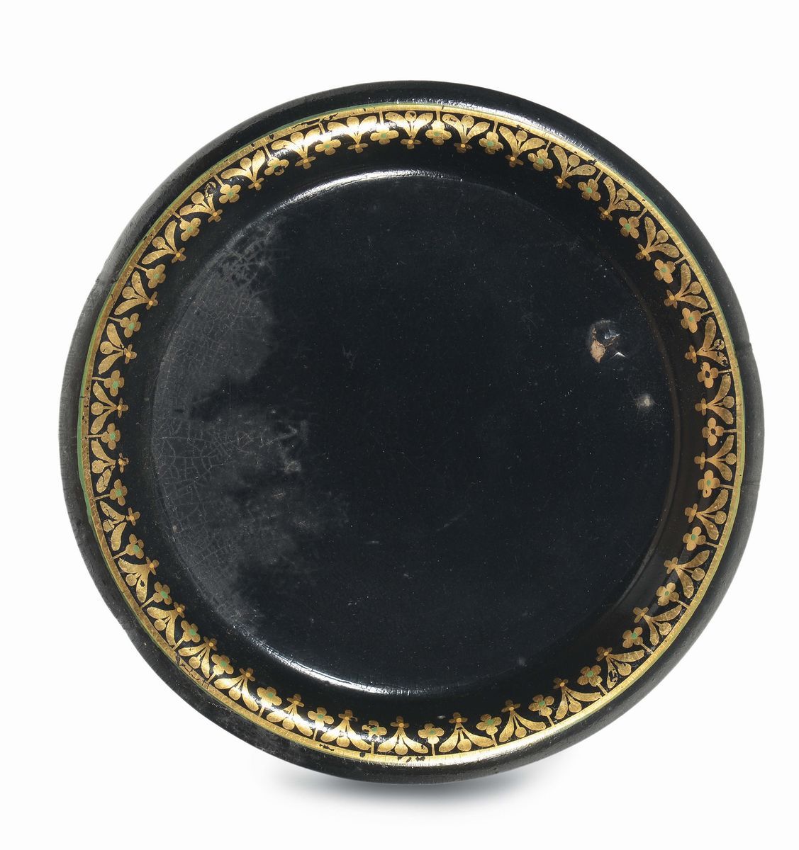 Lotto di Sette Vassoi Laccati in Metallo Laccato e Legno, XVIII-XIX Secolo