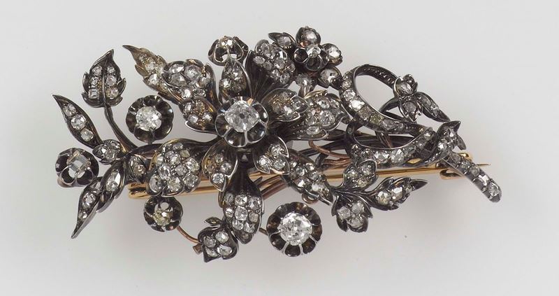 A diamond brooch. Restructured  - Auction Fine Jewels - Cambi Casa d'Aste