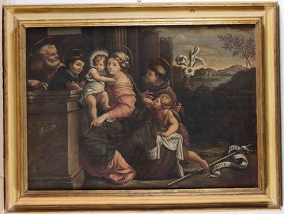 Scuola del XVIII Secolo, Copia da Annibale Carraccisacra Famiglia