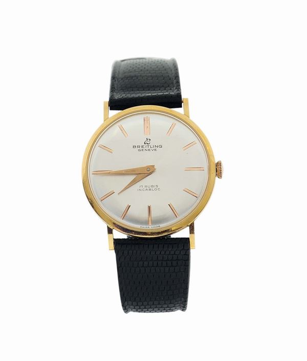 Breitling, orologio da polso, in oro giallo 18K. Realizzato nel 1960.