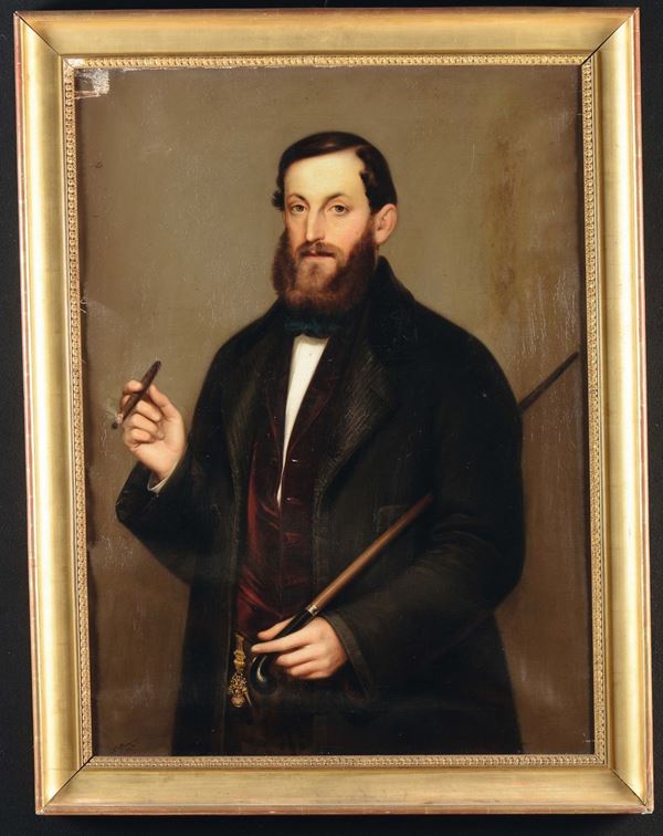 Nicolo Barabino (1832-1891) Ritratto maschile, 1854