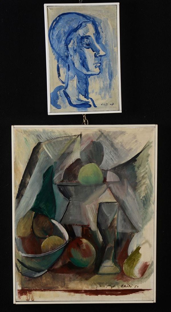 Guido Chiti (1918-2003) Ritratto Natura morta