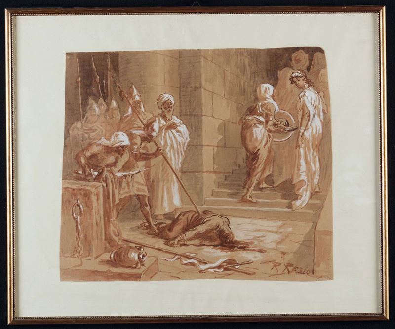 Raffaello Resio (1855-1927) Orientalista  - Auction Furnishings from the mansions of the Ercole Marelli heirs and other property - Cambi Casa d'Aste