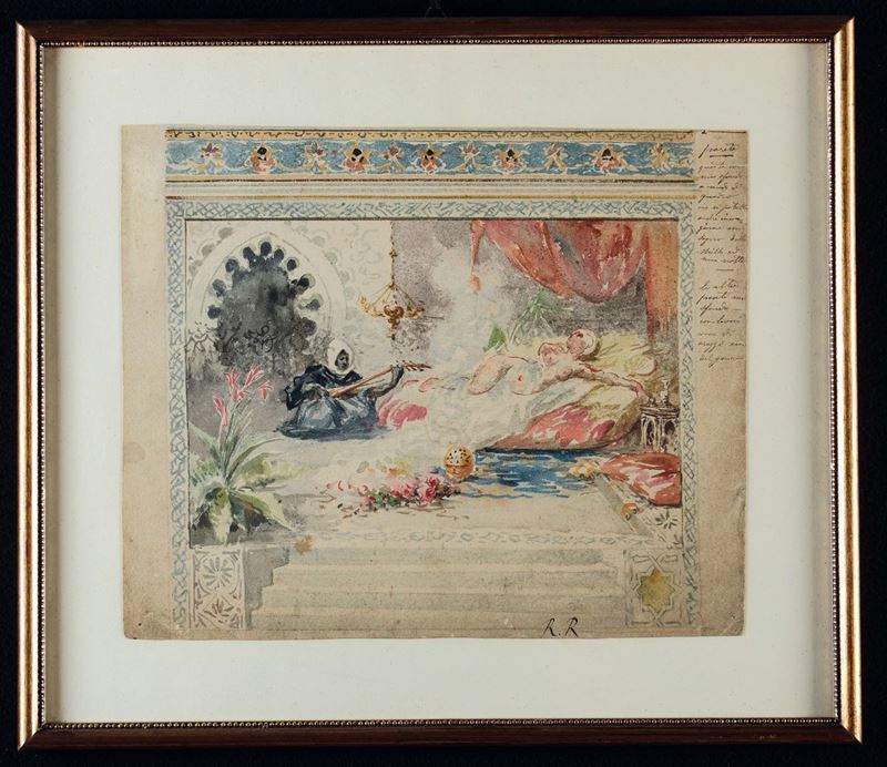 Raffaello Resio (1855-1927) Dama distesa  - Auction Furnishings from the mansions of the Ercole Marelli heirs and other property - Cambi Casa d'Aste