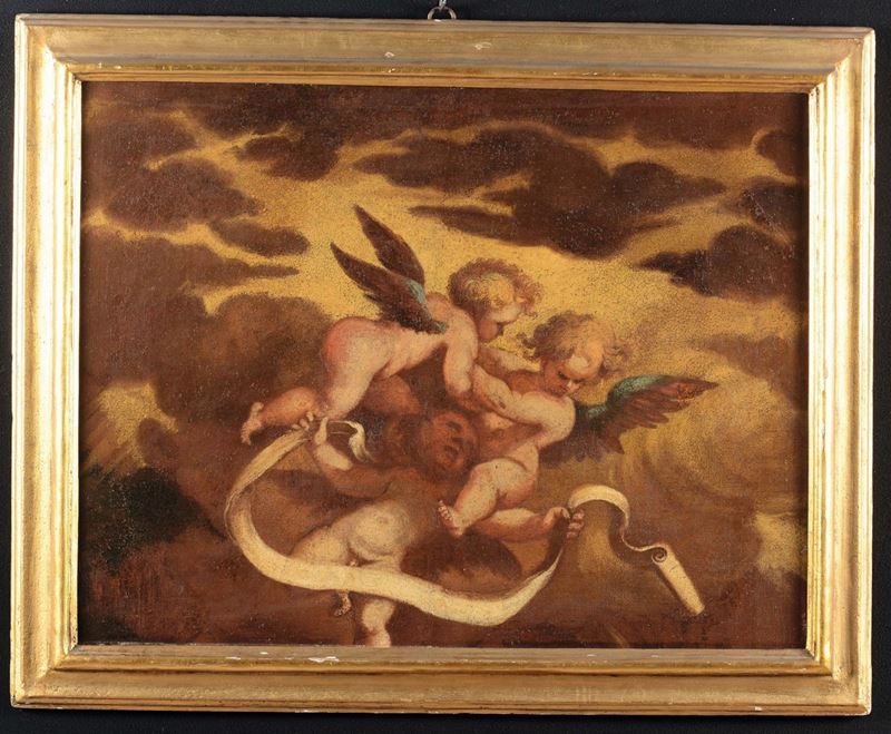 Scuola XVII secolo Putti  - Auction Furnishings from the mansions of the Ercole Marelli heirs and other property - Cambi Casa d'Aste