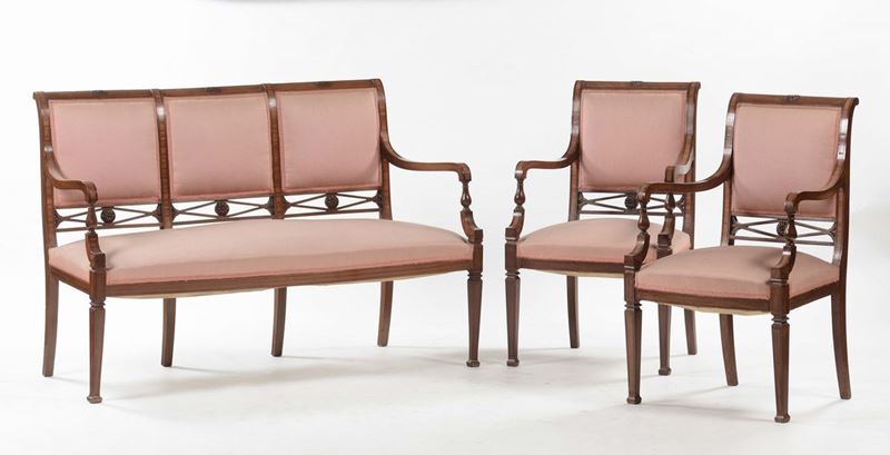 Salottino Direttorio  - Auction Furnishings from the mansions of the Ercole Marelli heirs and other property - Cambi Casa d'Aste