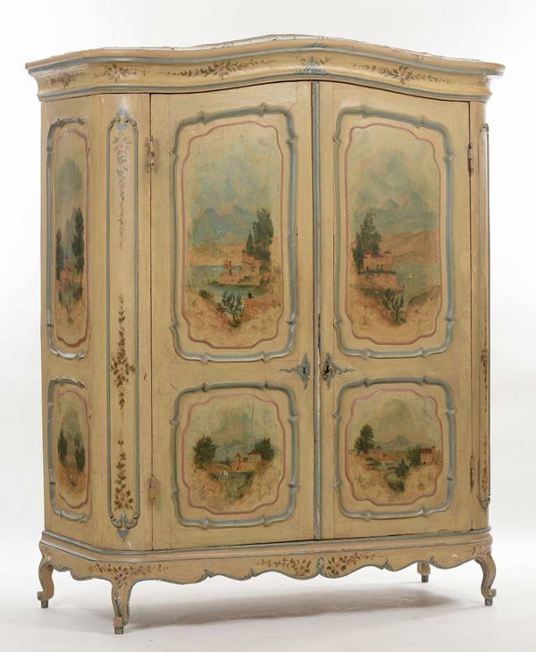 Armadio laccato a due ante, XX secolo