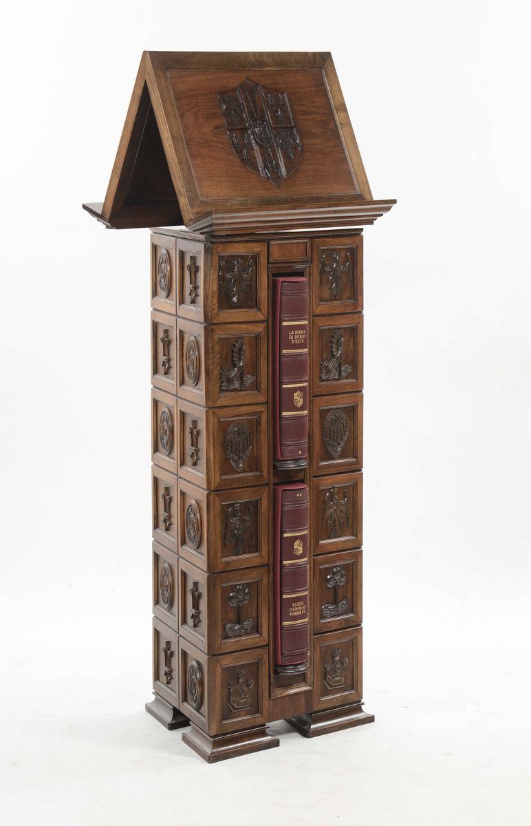 Copia anastatica della Bibbia di Bonso D'Este, edizione Giovanni Treccani 1961  - Auction Furnishings from the mansions of the Ercole Marelli heirs and other property - Cambi Casa d'Aste
