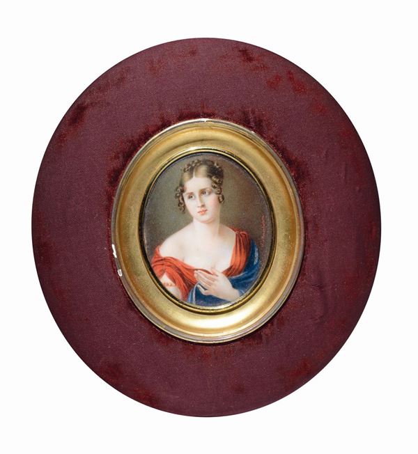 Marchionni XIX secolo Figura femminile con veste rossa