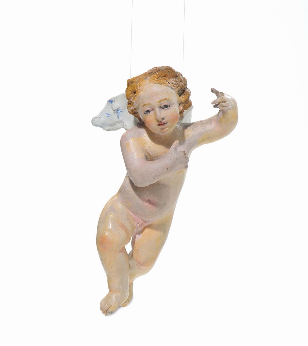 Cinque Puttini da Presepe in Terracotta, XIX Secolo