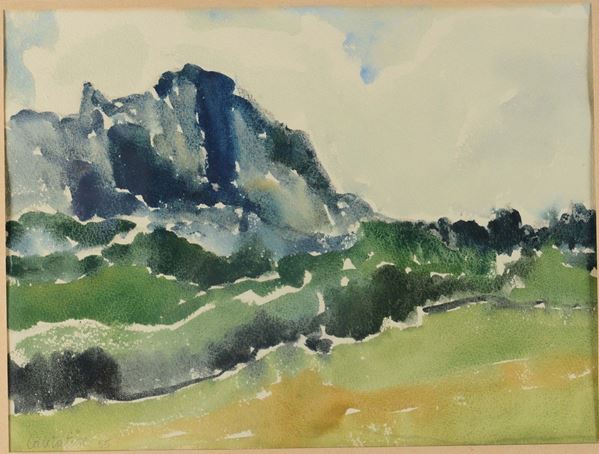 Domenico Cantatore (1906 - 1998) Paesaggio montano, 55