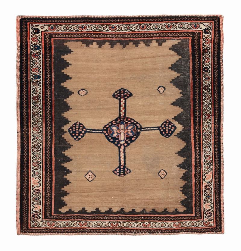 A Rare Veramin part-pile ru-khorsi rug, 19th-20th century, cm 145x140, good condition  - Auction Fine Carpets - Cambi Casa d'Aste