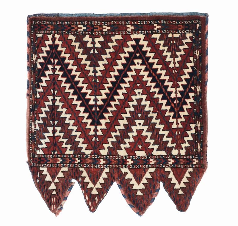 Ok-bash Yomut fine XIX secolo  - Asta Arredi dalle dimore degli eredi Ercole Marelli e altre provenienze - Cambi Casa d'Aste