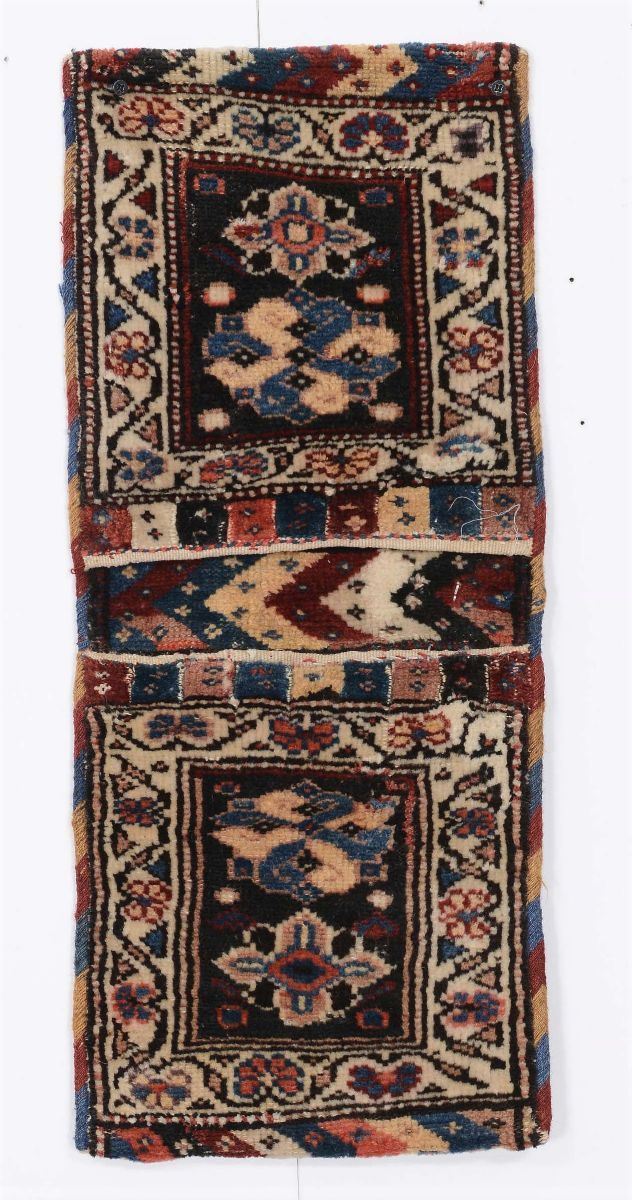 Doppia sacca Azerbaijan inizio XX secolo  - Auction Ancient Carpets - Cambi Casa d'Aste