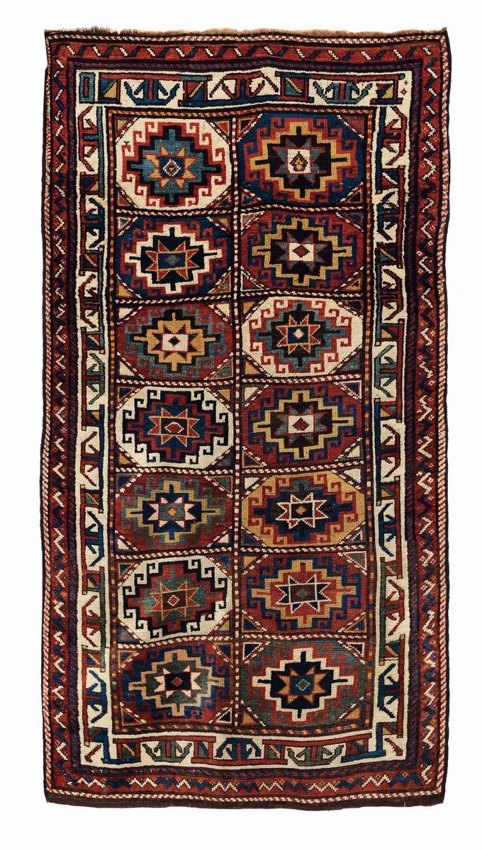 Tappeto caucasico Kasak Gandje, fine XIX - inizio XX secolo  - Asta Antiquariato - Cambi Casa d'Aste