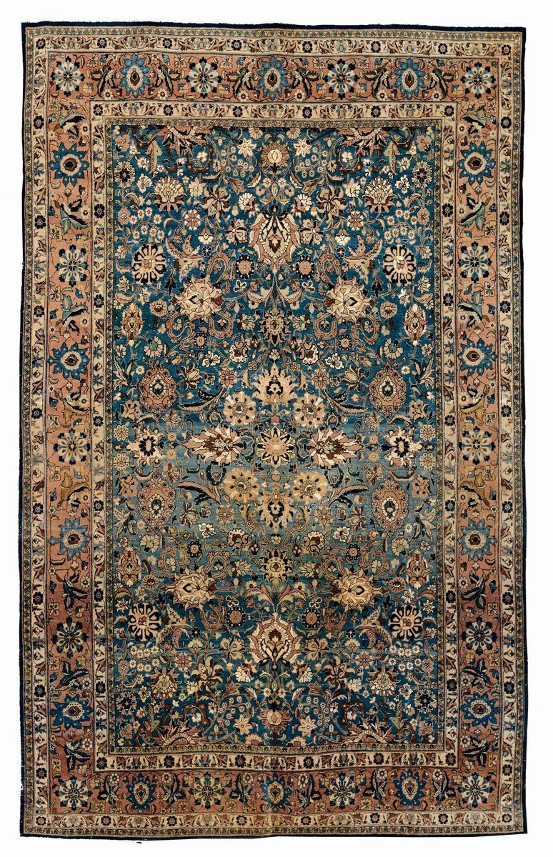 A Kashan rug, 19th-20th century, cm 345x220  - Auction Fine Carpets - Cambi Casa d'Aste