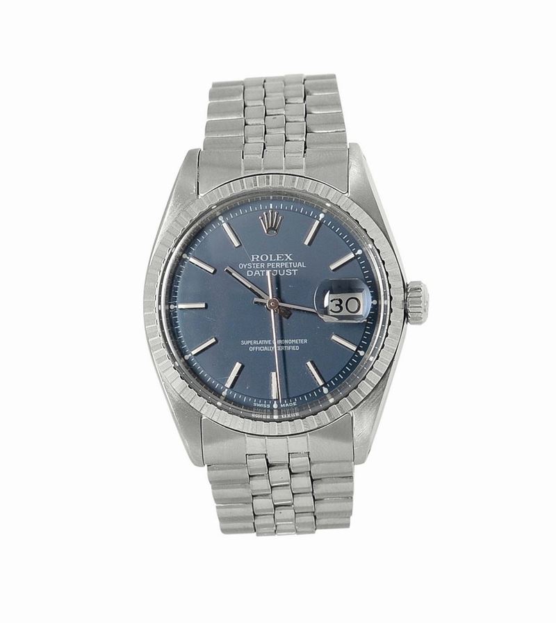 Rolex, “Oyster Perpetual, DateJust, Superlative Chronometer Officially Certified”, case No. 2732463, Ref. 1603. Made in 1971. Fine, tonneau-shaped, center seconds, self-winding, stainless steel chronometer wristwatch with date and a stainless steel “Jubilee” bracelet with deployant clasp.  - Auction Watches and Pocket Watches - Cambi Casa d'Aste