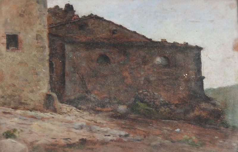 Alessandro Senzi (XIX secolo) Casolare  - Asta Antiquariato - Cambi Casa d'Aste