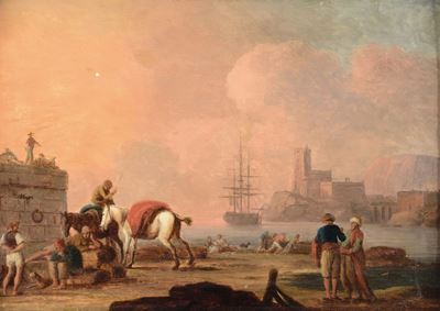 Charles Francois Grenier Delacroix (marsiglia 1720 - Berlino 1782)veduta di Porto