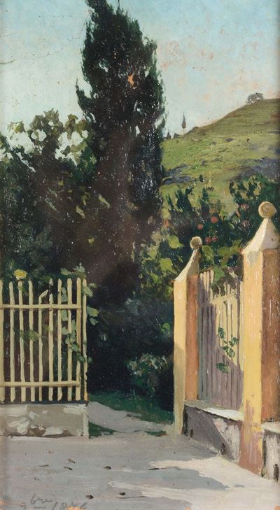 Benedetto Musso (laigueglia 1835-1883)L'ingresso della Villa, 1876