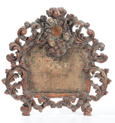 Cartagloria in Legno Intagliato e Dorato, XVIII Secolo