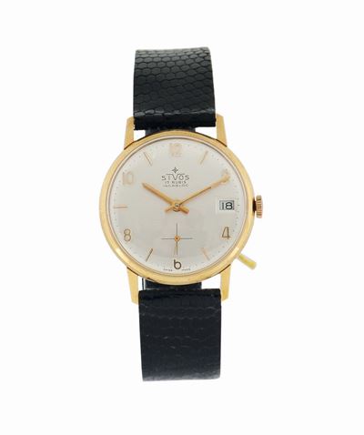 Sivos,cassa No. 229278, Orologio da Polso, in Oro Giallo 18k con Datario. Realizzato nel 1960.