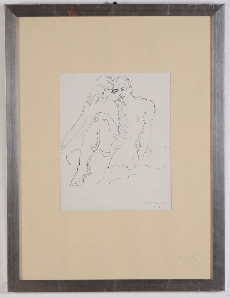 Giovanni Colacicchi (1900-1993) Figure  - Auction Asta a Tempo Antiquariato - Cambi Casa d'Aste