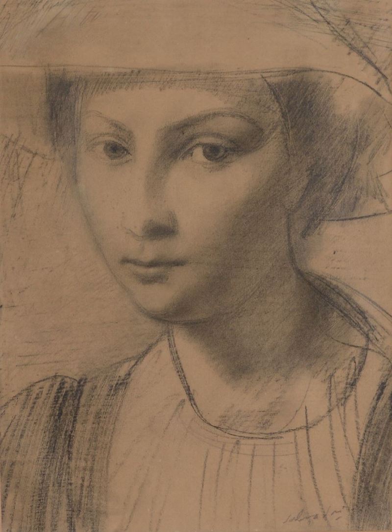 Salvadori Volto femminile  - Auction Fine Art - Cambi Casa d'Aste