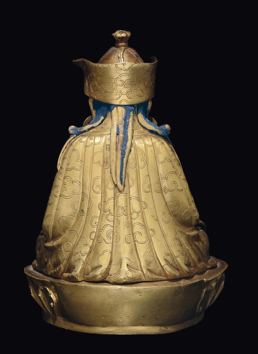 Figura di Padmasambhava con tra le Mani Coppa e Vajra,tibet, XVII Secolo