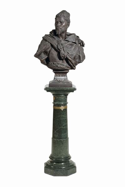 Gaston Veuvenot Leroux (1854-1942)busto di Moro